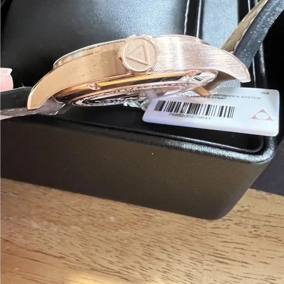 Brand New Alpina Startimer Pilot Rose Gold Plated Mens Watch Tag Retail $1295 - Picture 4 of 5